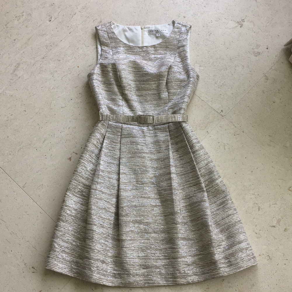 Trina Turk metallic thread dress 2